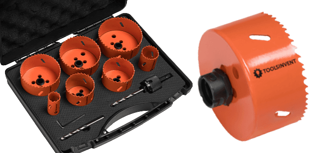 T-LOCK system for hurtigbytte av hullsag fra Toolsinvent